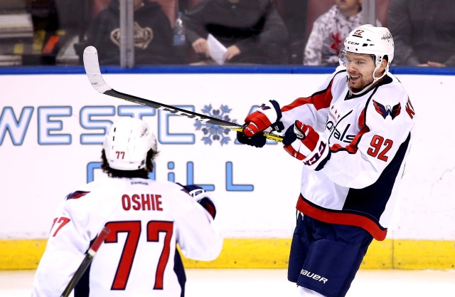 Washington Capitals free agents Evgeny Kuznetsov (RFA) and T.J. Oshie (UFA)