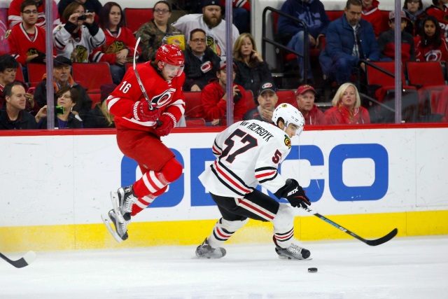 The Vegas Golden Knights have traded Trevor van Riemsdyk to the Carolina Hurricanes