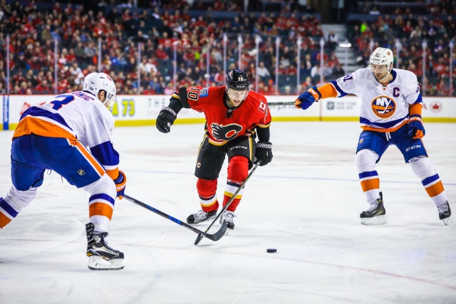 New York Islanders John Tavares and Travis Hamonic