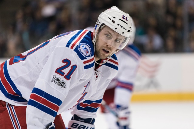 The New York Rangers trade Derek Stepan to the Arizona Coyotes