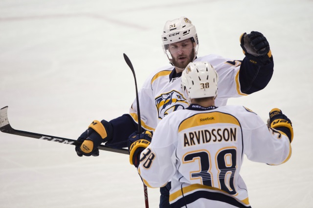 The Nashville Predators sign Viktor Arvidsson to a seven-year deal