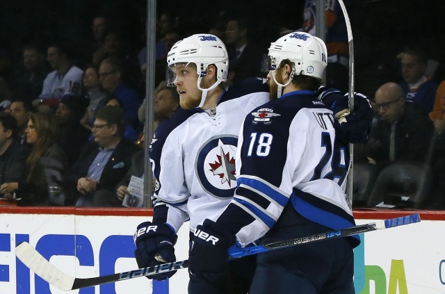 Winnipeg Jets Bryan Little and Nikolaj Elhers