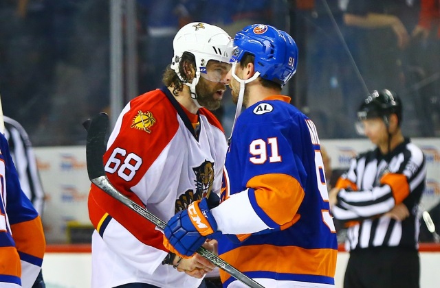 John Tavares and Jaromir Jagr