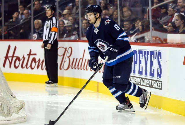 Winnipeg Jets defenseman Jacob Trouba received a match penalty last night