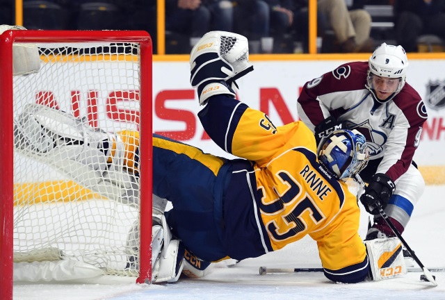 Pekka Rinne and Matt Duchene