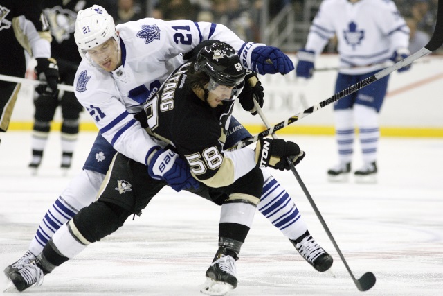 Both James van Riemsdyk and Kris Letang miss practice today.