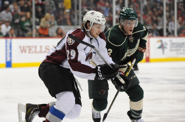 Charlie Coyle and Nathan MacKinnon