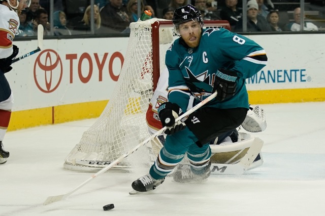 San Jose Sharks captain Joe Pavelski is playing through an injury