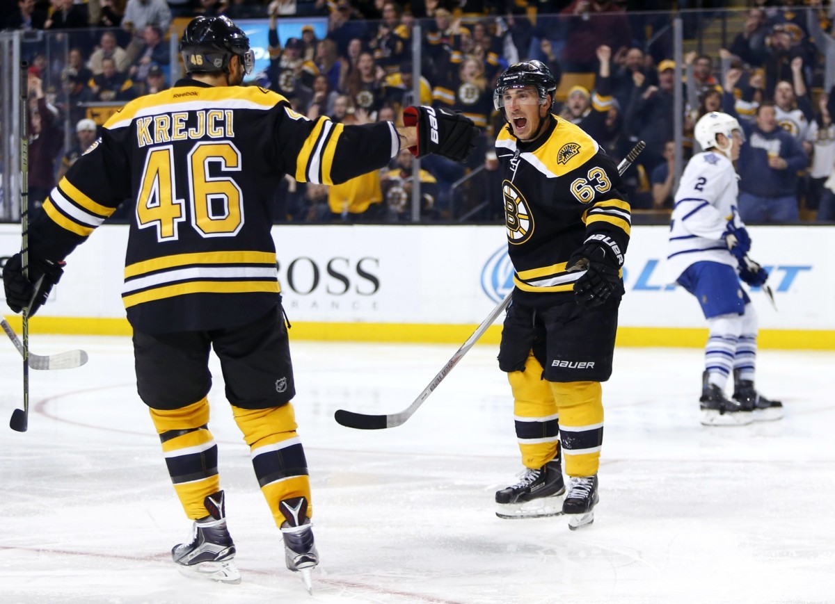 Brad Marchand and David Krejci