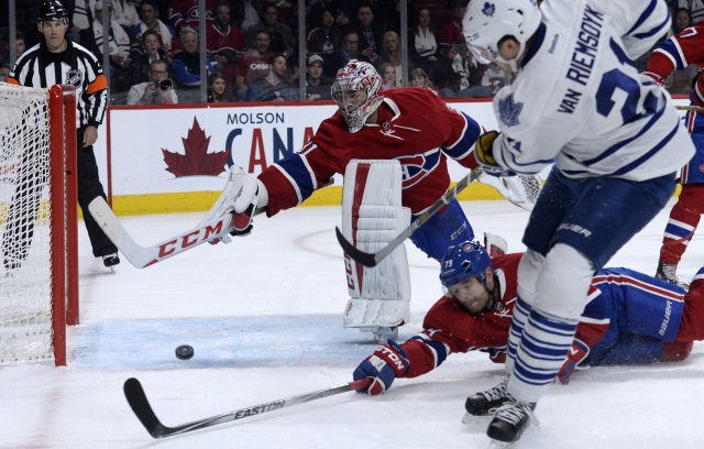 Toronto Maple Leafs James van Riemsdyk and Montreal Canadiens Carey Price