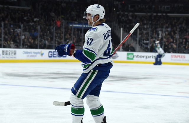 Sven Baertschi returned to the Canucks lineup last night.