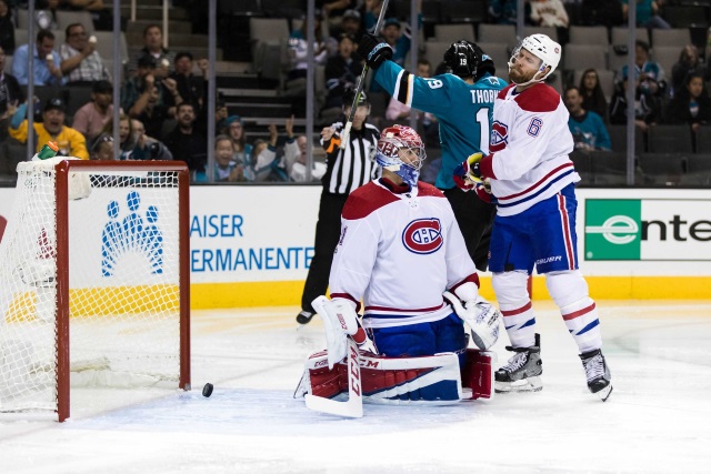 Carey Price out with a concussion. Shea Weber done for the season.