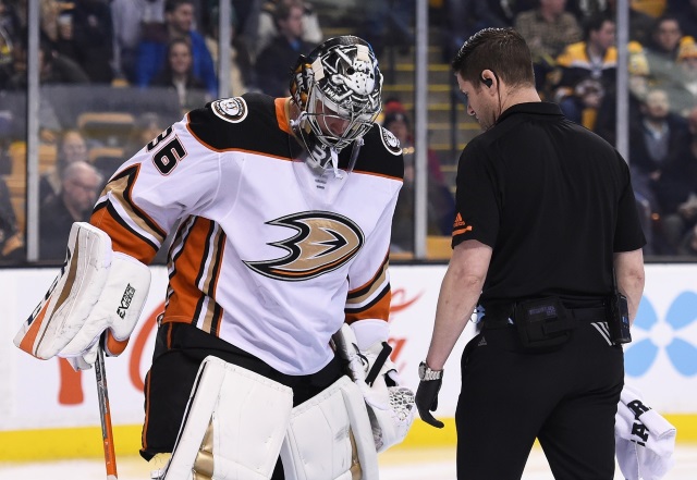 The Anaheim Ducks put John Gibson on the IR