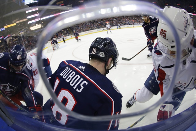 Pierre-Luc Dubois signs a two-year bridge deal with the Columbus Blue Jackets but reports have him looking for a trade out of Columbus.