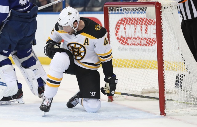 David Backes required about 18 stitches to close up a large cut