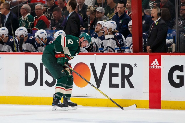 Red miss Josh Morrissey cross checking Eric Staal in the head.