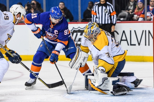 John Tavares and Pekka Rinne