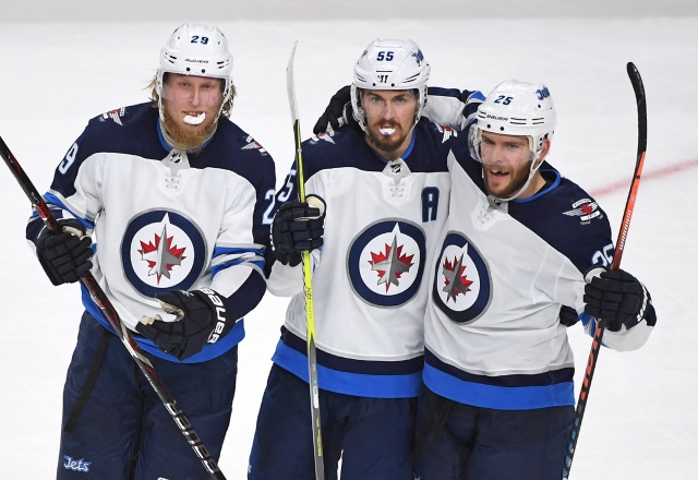 Paul Stastny, Mark Scheifele and Patrik Laine