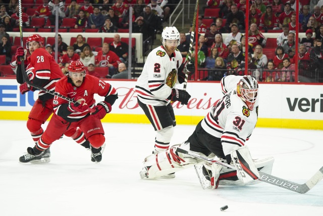 The Chicago Blackhawks could be interested in Justin Faulk, Carolina Hurricanes eyeing Brandon Saad?