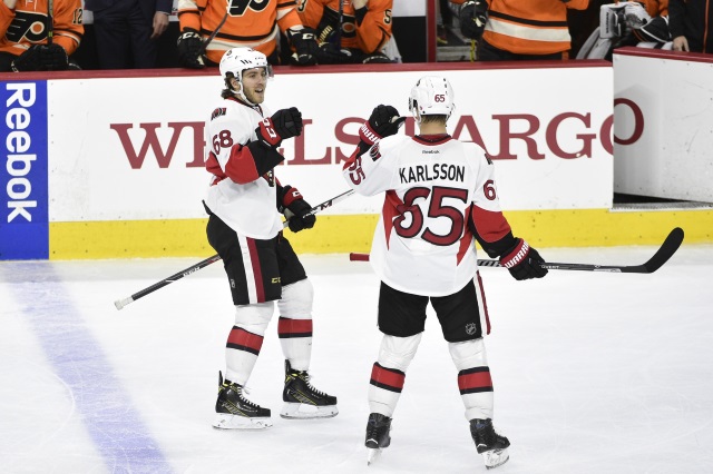 Mike Hoffman and Erik Karlsson