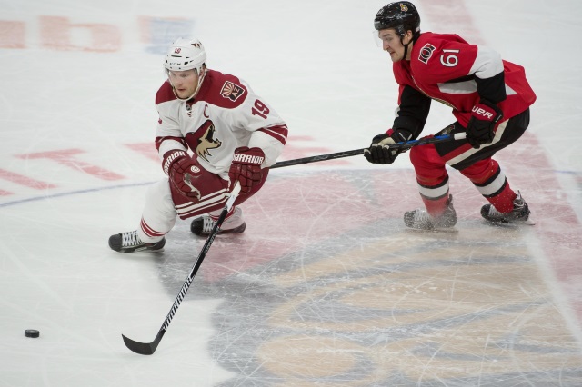 The Arizona Coyotes will retire Shane Doan's No. 19 jersey. The Ottawa Senators and Mark Stone file salary arbitration numbers.