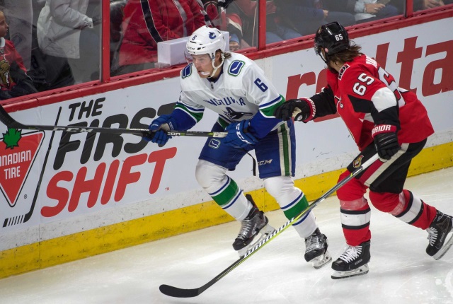 Brock Boeser and Erik Karlsson