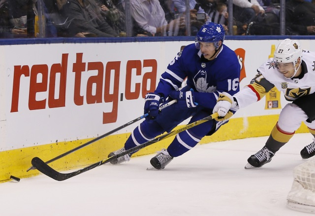 Toronto Maple Leafs forward Mitch Marner and Vegas Golden Knights defenseman Shea Theodore