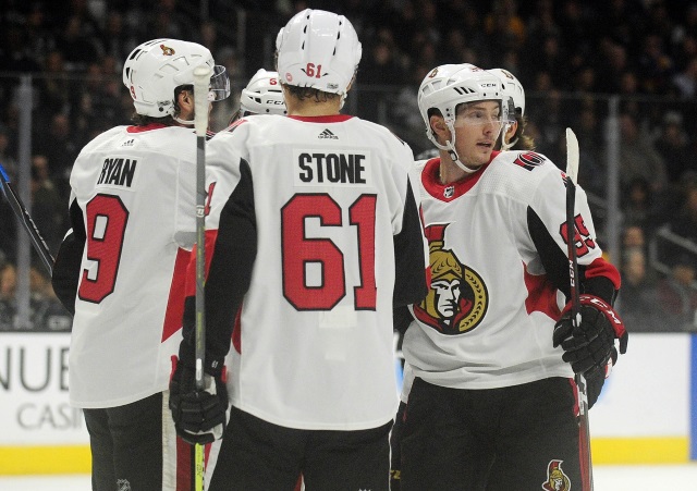 No talks yet between the Ottawa Senators and Mark Stone but they are talking with Matt Duchene.