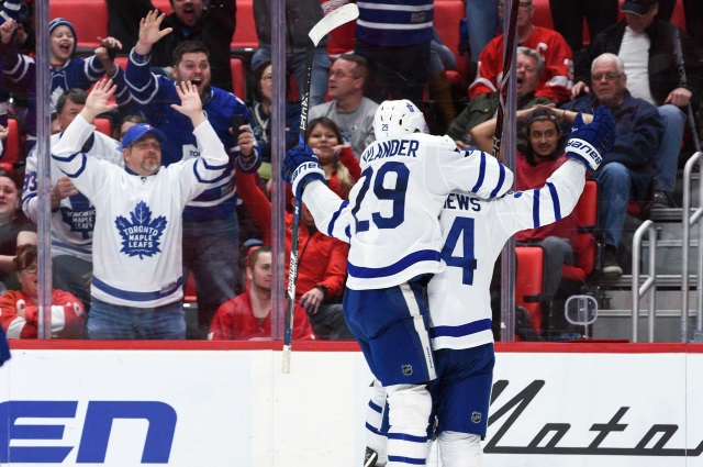 Toronto Maple Leafs forward William Nylander and Auston Matthews