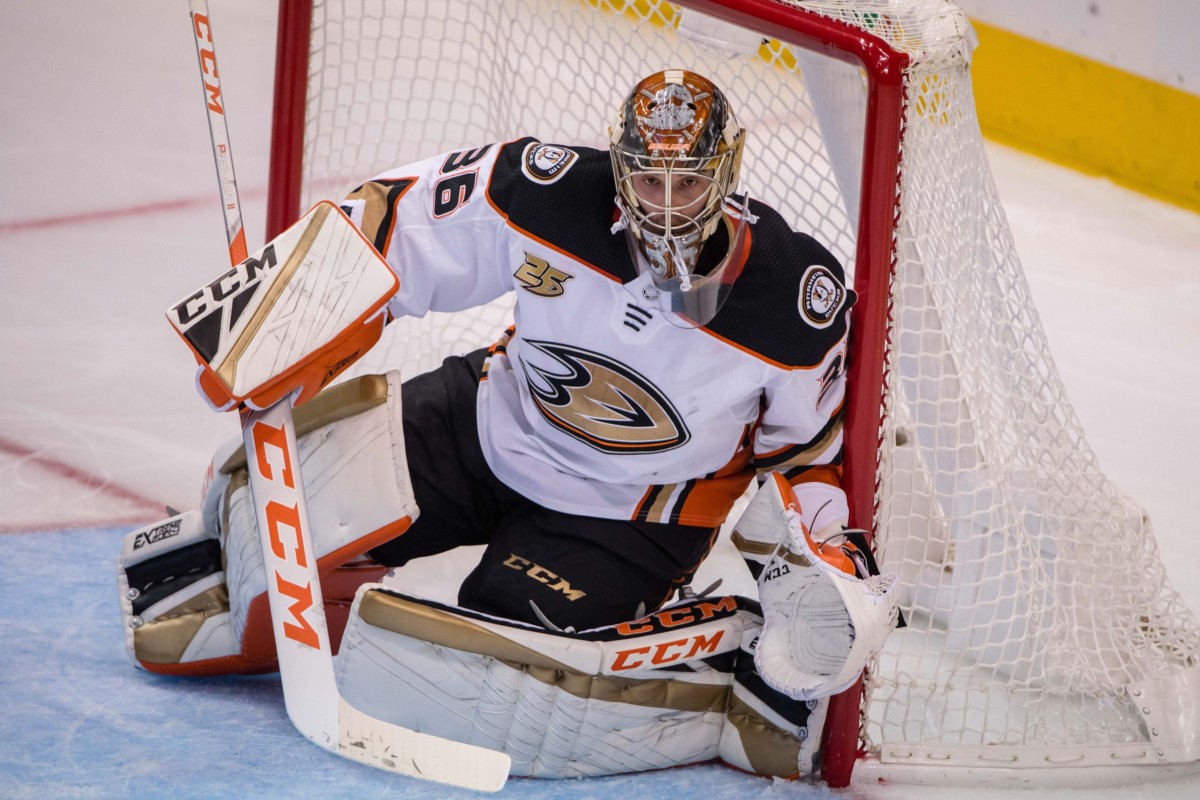 Anaheim Ducks goaltender John Gibson