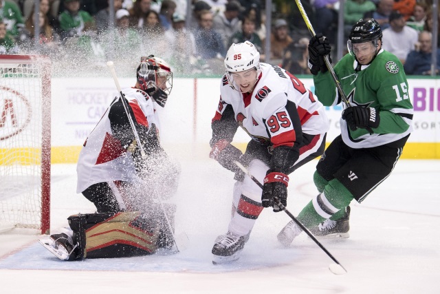 Ottawa Senators Matt Duchene and Craig Anderson