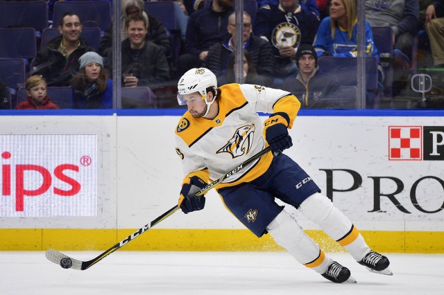 The Nashville Predators have lost Filip Forsberg for four to six weeks.