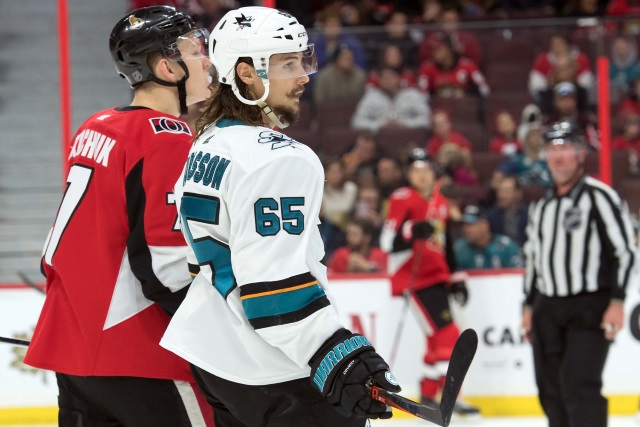 No serious talks between the San Jose Sharks and Erik Karlsson yet.