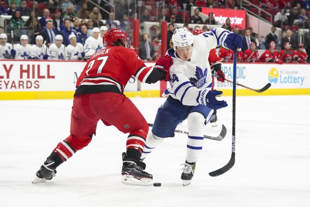 The Carolina Hurricanes have talked internally about Toronto Maple Leafs Kasperi Kapanen.