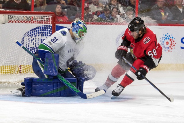 The Vancouver Canucks have traded goaltender Anders Nilsson and forward Darren Archibald to the Ottawa Senators for goaltender Mike McKenna, forward Tom Pyatt and a 2019 6th round pick.