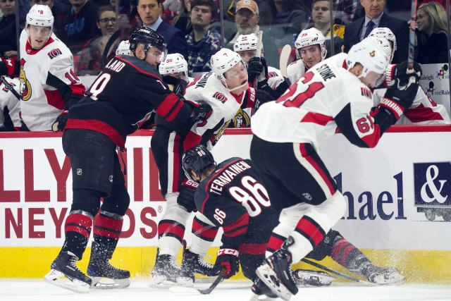 What will the Carolina Hurricanes do with Micheal Ferland? Dreger can't see the Senators re-signing all three UFAs - Mark Stone, Matt Duchene and Ryan Dzingel.