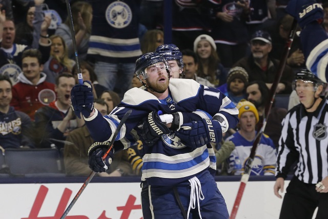 Brandon Dubinsky sent back to Columbus for an MRI.