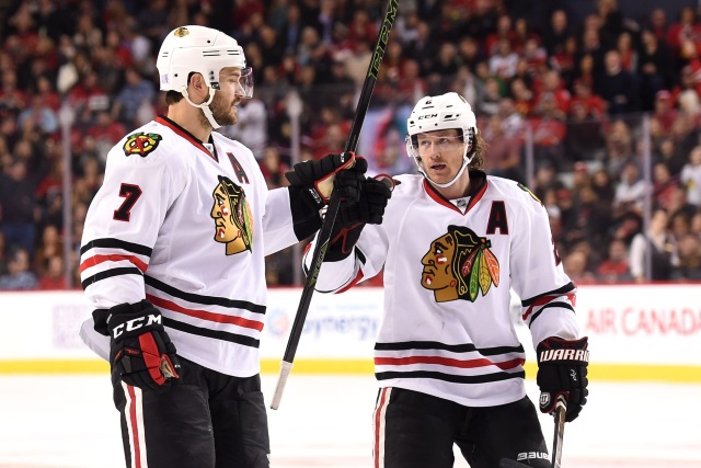 There is speculation that the Chicago Blackhawks could move one of Duncan Keith or Brent Seabrook, but either move may not be easy to make.