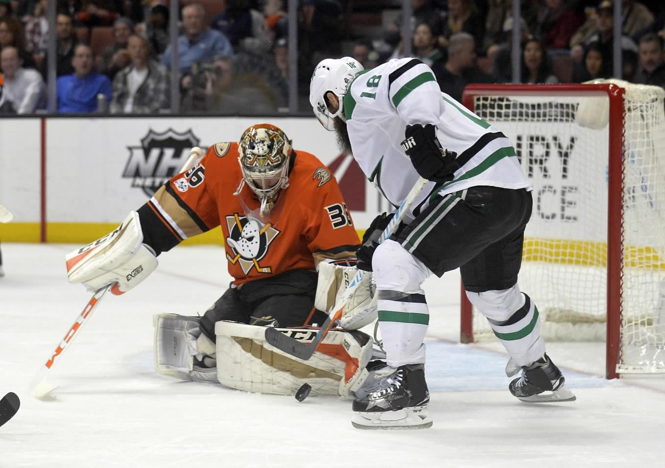 John Gibson has upper-body injury. Patrick Eaves to the IR.