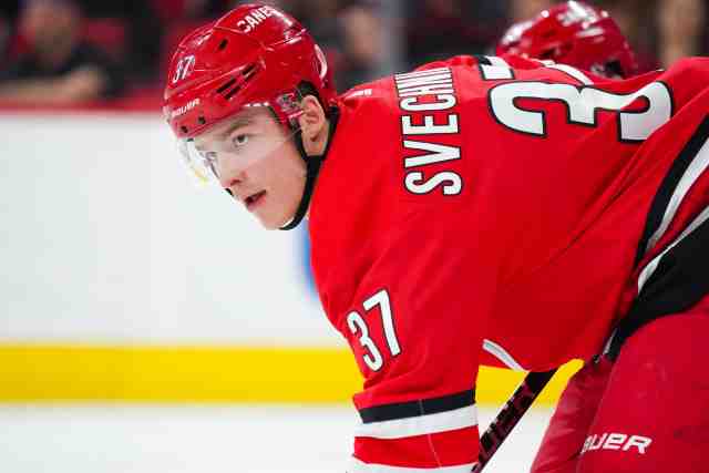 Carolina Hurricanes Andrei Svechnikov and the dilemma to bridge or not bridge.