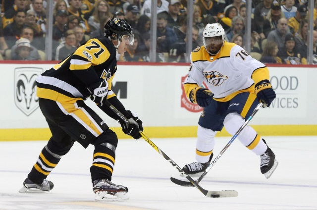 Would a trade involving Evgeni Malkin and P.K. Subban work for both teams? Would a trade involving Jakub Voracek and P.K. Subban work for both teams?