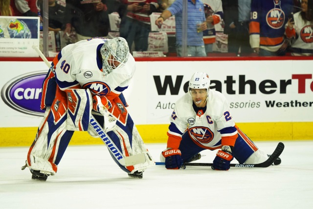 Pending NHL free agents Robin Lehner and Anders Lee