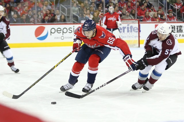 The Washington Capitals have traded forward Andre Burakovsky to the Colorado Avalanche