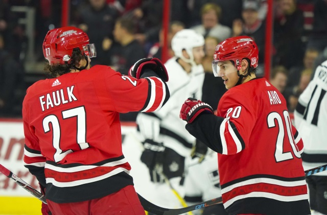 Carolina Hurricanes and Justin Faulk's camp had a good talk. Canes not worried about offer sheets for Sebastian Aho.