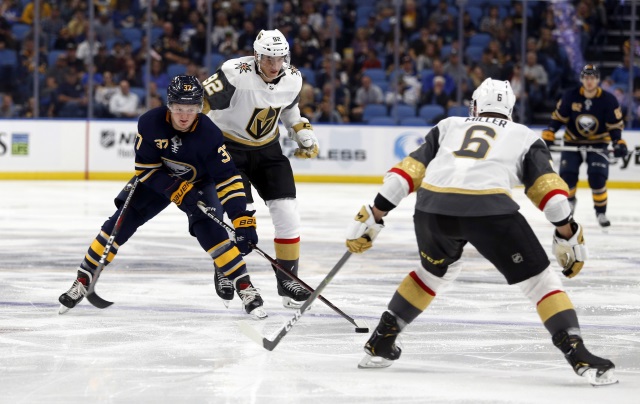 The Vegas Golden Knights trade defenseman Colin Miller to the Buffalo Sabres