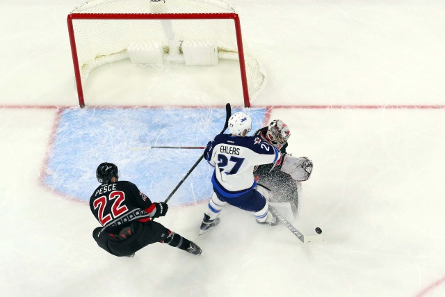 It is believed that the Winnipeg Jets had been offering forward Nikolaj Ehlers to the Carolina Hurricanes for a right-handed defenseman.