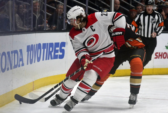 A possible Justin Faulk trade to the Anaheim Ducks could go either way.