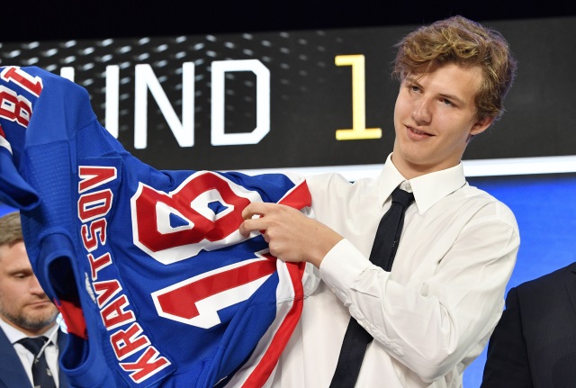 Vitali Kravtsov makes the jump to North America this year and will be one of the top NH: prospects at the Traverse City Rookie Tournament.