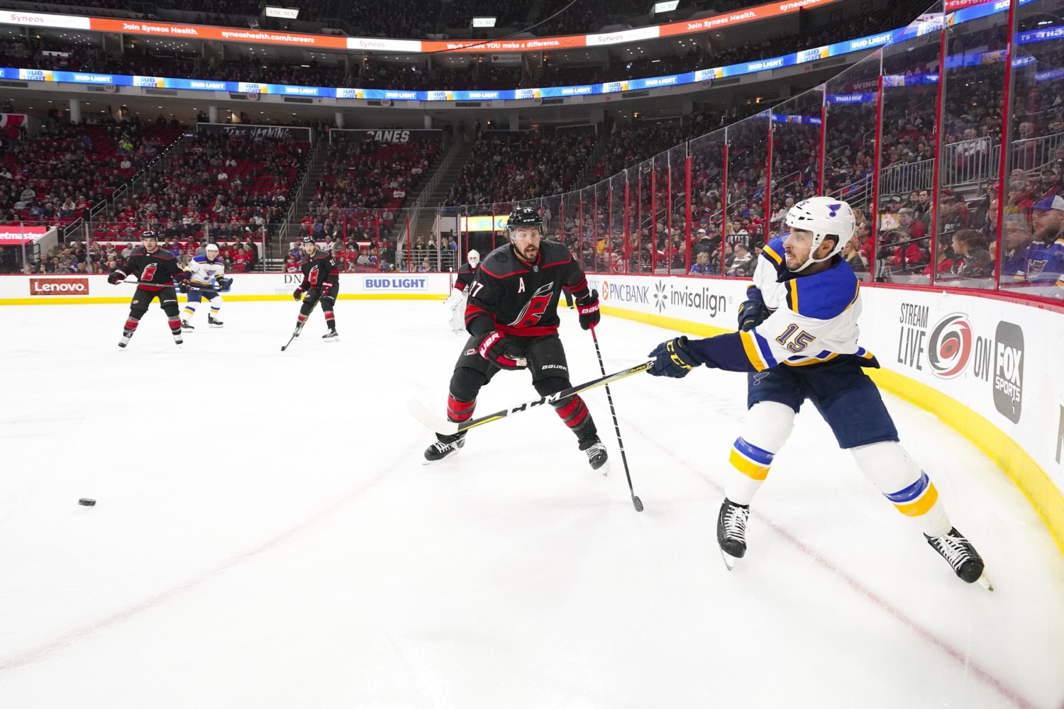 The Carolina Hurricanes have traded defenseman Justin Faulk and a 2020 5th round pick to the St. Louis Blues for defenseman Joel Edmundson, prospect Dominik Bokk and a 2021 7th round pick.