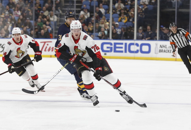 Thomas Chabot and the Ottawa Senators continue contract extension talks.